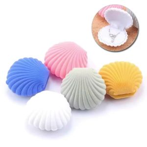 Hộp Đựng Trang Sức Bằng Nhung Hình Vỏ Sò Đáng Yêu Dành Cho Lễ Đính Hôn - Hộp Đựng Nhẫn Bằng Nhung Để Trưng Bày Bông Tai Dây Chuyền Vòng Tay Quà Tặng Di Động