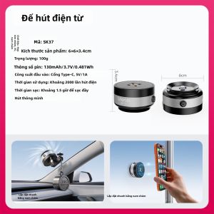Ulanzi | Đế Kẹp Ô Tô Hút Điện