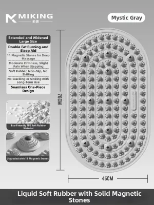 MIKING | Liquid Soft Gel Acupressure Mat Indoor Large Step Massaging Feet Reflexology Mat