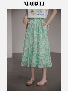 Leisure Elegant Stretchy High Waist Loose Slimming Half Skirt