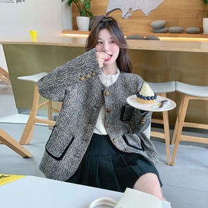 Fashionable Tweed Short Jacket Womens Autumn 2025 New Style Little Personality High-End Sensation Slimming Coat Pocket Detail