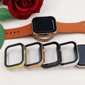 เคสกันน้ำระดับพรีเมียมสำหรับ Apple Watch Series 10 9 8 7 6 5 4 SE 40 41 42 44 45 46 มม. พร้อมกรอบกันกระแทกเคลือบไฟฟ้าและฟิล์ม HD