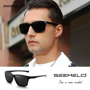 SEEMELO แว่นตากันแดดการมองเห็นได้ในเวลากลางคืนผู้ชายแว่นตากันแดดเปลี่ยนสีได้แว่นตากันแดดสี่เหลี่ยมเรโทร UV400แว่นตาโพลาไรซ์แว่นตาน้ำหนักเบาเป็นพิเศษยืดหยุ่นขาป้องกันแสงสะท้อนกลางแจ้งกีฬาขับรถ