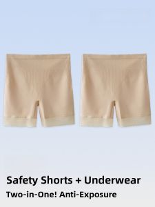 Anyoumian | Modal Safety Pants Womens Seamless Underwear High Waist Briefs No Wear Comfortable Cotton Crotch Anti-Light Bottoms
