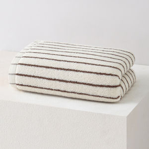 Bộ Khăn Tắm Cotton Nguyên Chất Hạng A - Thiết Kế Sọc Màu Retro Thấm Hút Tốt Thân Thiện Với Da Nhanh Khô 1/4/6 Chiếc