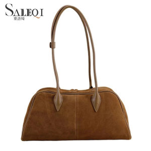 Túi Đeo Vai Nữ Thời Trang Bằng Da Lộn Da Bò Mờ Chính Hãng Túi Đeo Vai Boston Cỡ Lớn Có Tay Cầm Dài