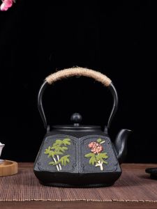 Đồng Phong Cách Trung Hoa Lò Sưởi Nồi Đun Nước Bằng Sắt Nguyên Chất Lưới Trà Nồi Đun Nước Dụng Cụ Pha Trà Dụng Cụ Nhà Bếp