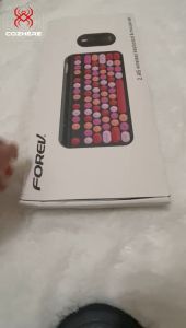 Keyboard Mouse Wireless Set For Notebook Laptop Desktop Pc Forev Premium Model Retro 2.4G Colorful