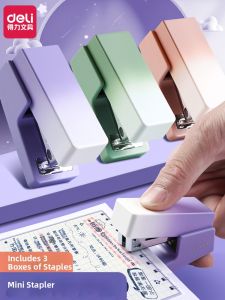 deli | Gradient Color Mini Effort-saving One-touch Stapler