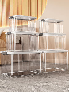 Hộp Đựng Đồ Bằng Nhựa Trong Suốt Dung Tích Lớn Dày Dùng Cho Gia Đình Quần Áo Đồ Ăn Nhẹ Sách Đồ Chơi Hộp Đựng Đồ Đa Năng