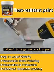 ✨local shipping✨high temperature paint endure 1800°c rust proof waterproof wear-resistant open and use immediately heat resistant paint high temp paint hi temp paint 耐高温漆 耐热漆