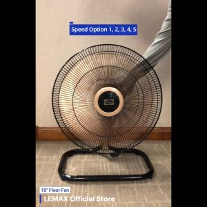 LEMAX 18" Inch Industrial Floor Fan Strong Wind Aluminium