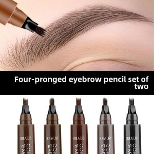 SUAKE Natural Looking Waterproof Sweatproof Four-Head Split Eyebrow Pen Long-lasting Colorful Makeup Tool for Any Skin Type