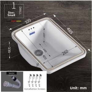 Washing Trough With Washboard Ceramic Undermount