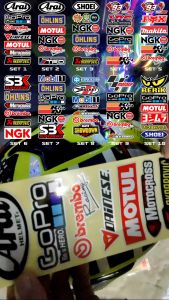 MOTORCYCLE RACING STICKER SET Reflective motorcycle side strip decal for Bike Helmet Car Waterproof
