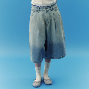 GOOD BAI | Quần Short Jeans Đã Rửa Five-Star