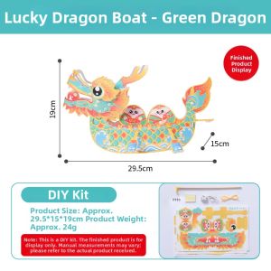 QIFUXING | Educational DIY Dragon Boat Pinwheel Crafts Materials Kit Toy Gift