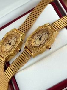 Đồng Hồ Nữ Thạch Anh Phong Cách Retro Màu Vàng Sang Trọng Nhỏ Gọn Chống Nước Dây Đeo Thép Không Gỉ Mặt Số Chữ Số Ả Rập Mặt Hình Chữ Nhật