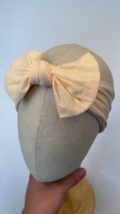 [Little B House] Newborn Baby Nylon Headband Hair Band Bows Elastic Turban Headwear 婴儿蝴蝶结发带 Pembalut Kepala Bayi - H34