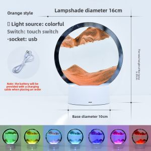 Creative Sandflow Lamp Trendy Gift Dynamic Sandglass Painting Stress Relief Table Lamp Bedroom Night Light Home Decor Lighting