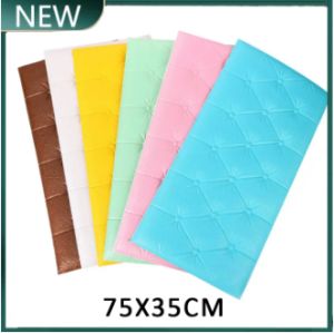 1pc 70*35cm 3D stereo wall stickers anti-collision headboard soft wall surrounding thickening waterproof thick foam wall panel
