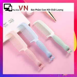 Lược Chải Tóc Hoạt Hình Màu Pastel Xinh Xắn - Lược Chải Tóc Chibi Cầm Tay Hình Thỏ Thiết Kế Đơn Giản Phong Cách Hàn Quốc Dễ Thương