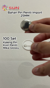 Bahan Pin Peniti PP-01 25 / 32 / 44 / 58 mm Import - Bahan Pin Cermin 58 / 75 mm