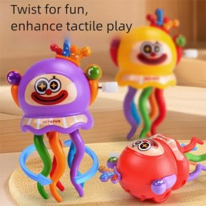 Magic Dancing Octopus Toy Clockwork Clown Shape Smart Tentacle Explorer Crawling Dancing Automatic Obstacle Avoidance