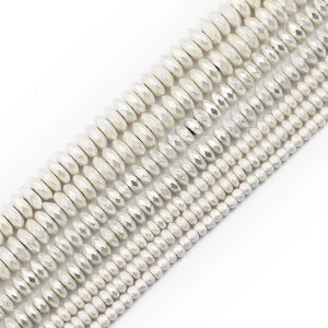JHNBY DIY Mờ Bạc Hematite Đá Tự Nhiên Không Gian Siêu Tốc Hạt 3/4/6/8mm Hình Tròn Rời Hạt Trang Sức Làm Vòng Tay