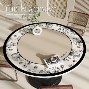 XXM | Waterproof Oil-Resistant Luxury Leather Round Table Mat