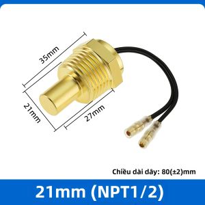 RYSJM | Đồng Hồ Đo Nhiệt Độ Dầu/nước Kỹ Thuật Số LED 52mm Đồng Hồ Đo Nhiệt Độ Tự Động Với Cảm Biến 1/8 NPT PSI Chỉ Báo Màu Đen Dành Cho Xe Chạy Xăng