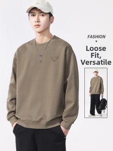 Round Neck Casual Comfortable Loose Long Sleeve T-Shirt