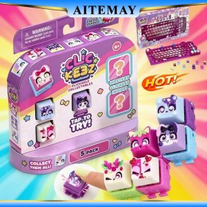Aitemay 20Pcs Clickee Mechanical Keyboard Keycap Backpack Pendant Keychain Pet Doll Blind Box Stress Relief Collectible Kids Toy