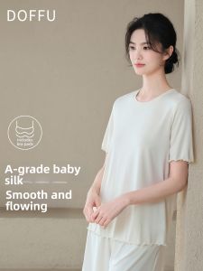 Modal Sleep Top Short Sleeve with Pads Female