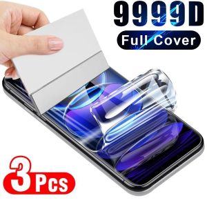 3Pcs Hydrogel Film For Xiaomi Redmi Note 12 11 10 9 8 Pro Plus 5G 11S 10S 9S 8T 7 Screen Protector 10 10C 9 9A 9T 9C