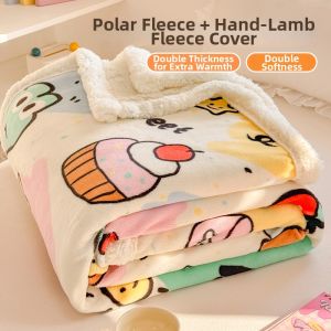 JoynCleon | Dual-sided Warm Fluffy Milk Velvet Blanket for Office and Sofa Naps