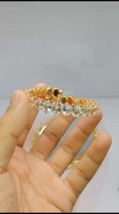Gelang Titanium Lilit Kristal Mutiara Perhiasan Wanita Dewasa Dan Remaja Fhasion Korea