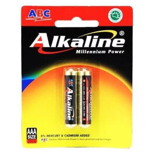 Abc Alkaline Baterai AAA / A3 batre / batteray AAA alkaline/ LR6 1.5V isi per pack (2)