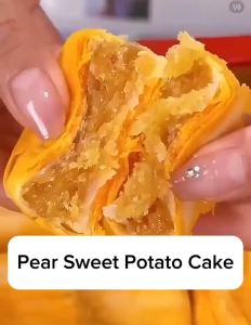 5PCS Pear Sweet Potato Cake – Natural Fruit & Yam Snack Soft Baked Goodness Gift Box Delight