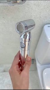 ถูกที่สุด GokTook หัวฉีดชำระ ชุดสายฉีดชำระ ที่ฉีดชำระสีโครมเมี่ยม แบบมีปุ่มเปิด-ปิดน้ำในตัว MA-G-12C