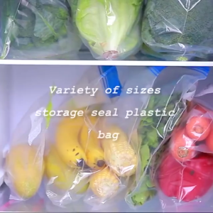 Zipper Bags Resealable Bag Reusable Fridge Food Zero Waste vegetables Zipper Plastic Sealed Bag
