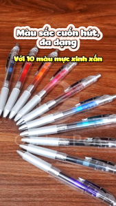 Bút gel Pentel Energel Infree BLN75TL 0.5mm viết trơn mượt mực đều nhanh khô 10 màu lựa chọn