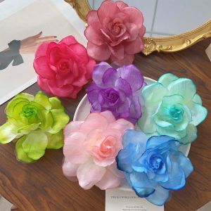 【♡Lovely girls house♡】กิ๊บตกแต่งผมแบบคว้าลายดอกไม้ความคิดสร้างสรรค์โปร่งใสสำหรับผู้หญิงกิ๊ฟติดผมเกาหลี