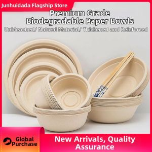 JUNHUIDA | Degradable Strong Sugarcane Bowls for Party and BBQ