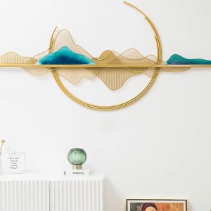 125x59cm Light Luxury Style Iron Art Wall Decoration Landscape Art Decoration Living Room Background Wall Decoration Pendant