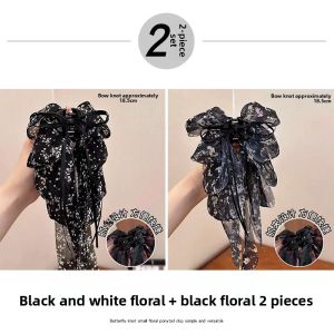 Elegant Butterfly Knot Hair Clip Womens Half up Half down Hair Accessory Stylish Hairband Shark Clip Fashionable Hair Accessories