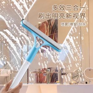 Three-in-One Wall And Glass Scrubber Cleaning Tool Home Use Water Scraper Professional Cleaning Tool Countertop Glass Cleaning Gadget
