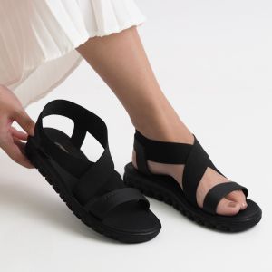 Sendal Sepatu Wanita Dewasa Terbaru Camou Scarlet Hitam Model Elegan Tali Karet Empuk dan Awet