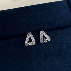 KAIROS Cubic Zirconia Baguette Heart Adjustable Coiled Ear Clips