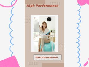 Alph Performance 55cm Exercise Ball Bola Olah Raga Warna Tosca Bola Gym Fitness Pilates Alphperformance Lembut